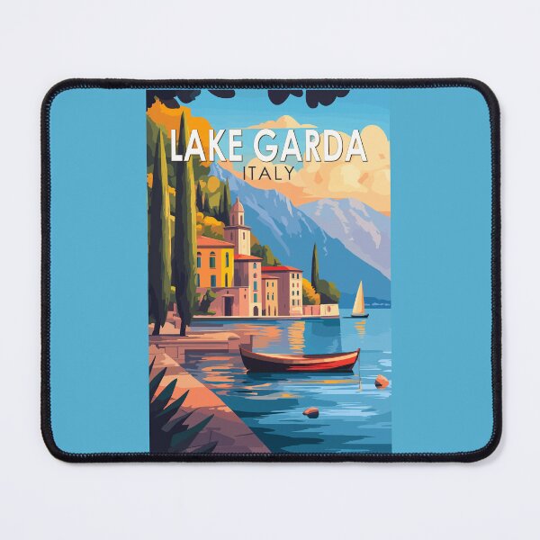 Item preview, Lake Garda Italy Travel Art Vintage designed and sold by KrisSidDesigns.