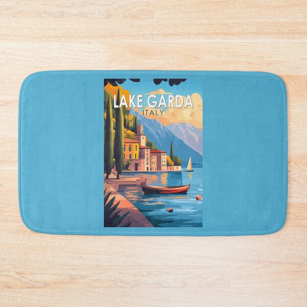 Item preview, Lake Garda Italy Travel Art Vintage designed and sold by KrisSidDesigns.