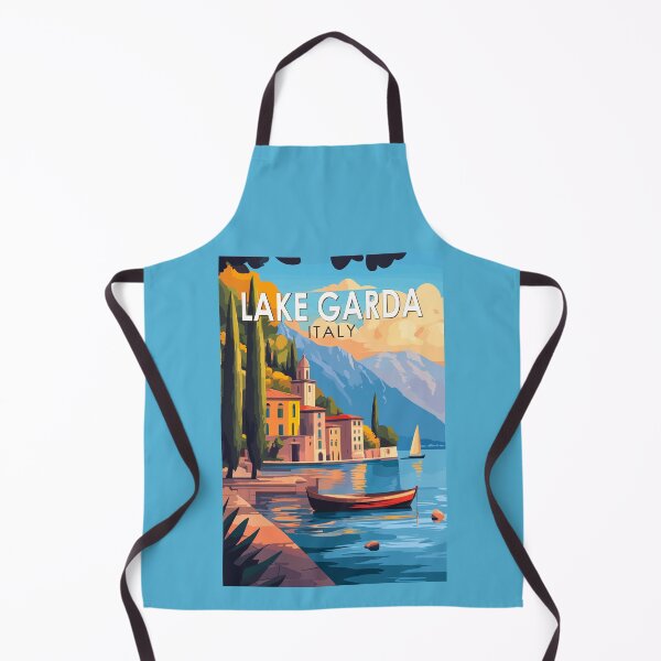 Item preview, Lake Garda Italy Travel Art Vintage designed and sold by KrisSidDesigns.