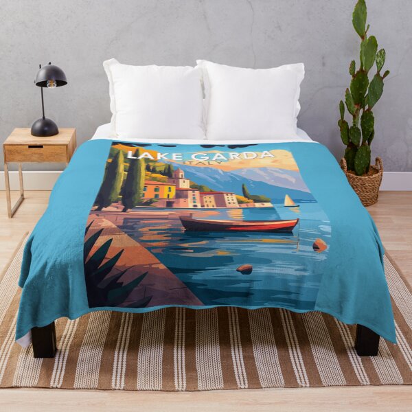 Item preview, Lake Garda Italy Travel Art Vintage designed and sold by KrisSidDesigns.