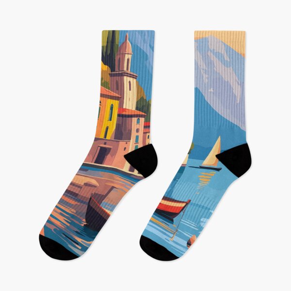 Item preview, Lake Garda Italy Travel Art Vintage designed and sold by KrisSidDesigns.