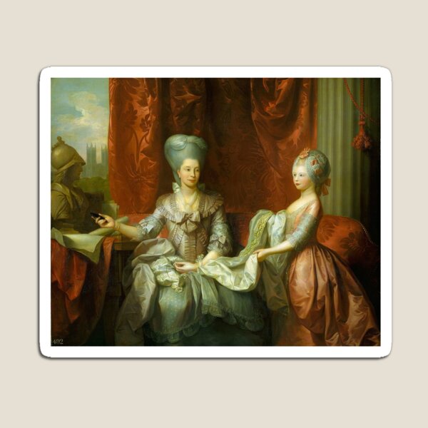 Aperçu de l'œuvre La reine Charlotte avec sa fille Charlotte, princesse royale créée et vendue par Wanda Case.