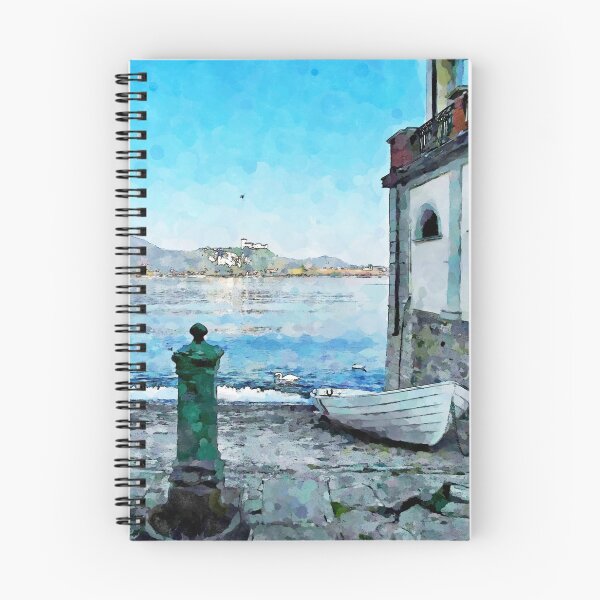 Item preview, Arona: fountain and boat by the lake designed and sold by Giuseppe Cocco.