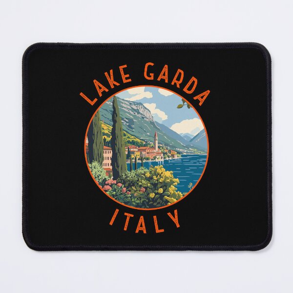 Item preview, Lake Garda Italy Retro Distressed Circle designed and sold by KrisSidDesigns.