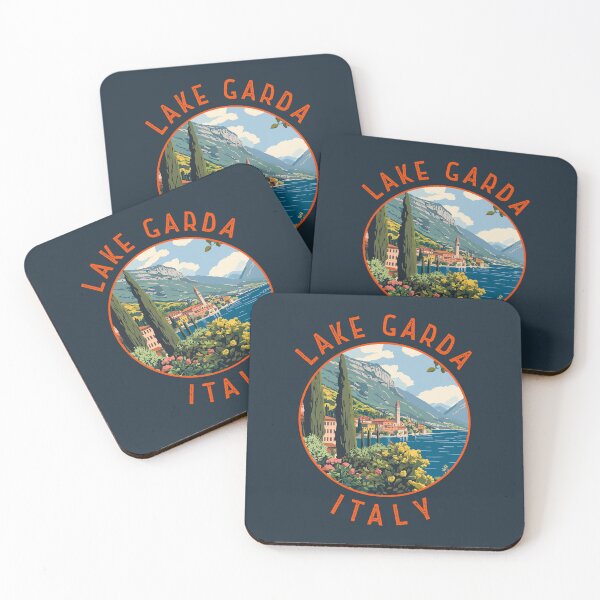 Item preview, Lake Garda Italy Retro Distressed Circle designed and sold by KrisSidDesigns.
