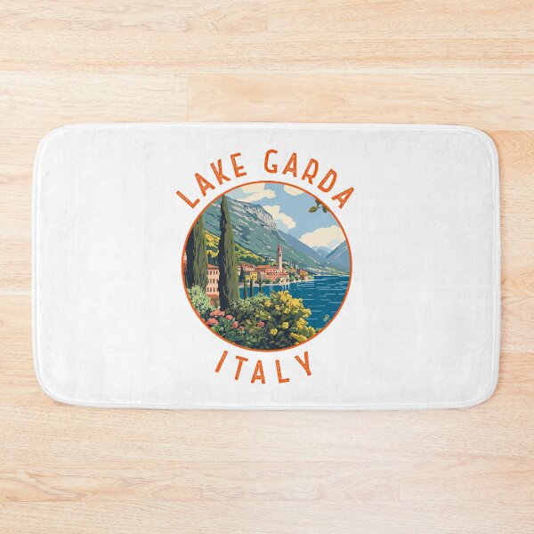 Item preview, Lake Garda Italy Retro Distressed Circle designed and sold by KrisSidDesigns.