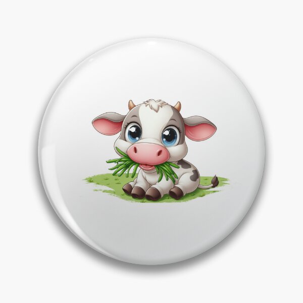 Item preview, A tiny cow eating grass  designed and sold by Pasja W Każdym Szkicu!.
