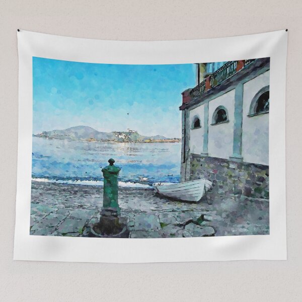 Item preview, Arona: fountain and boat by the lake designed and sold by Giuseppe Cocco.