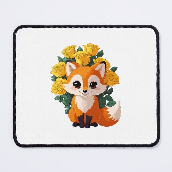 Item preview, Cute Fox with Yellow Roses designed and sold by MaateoDesign.