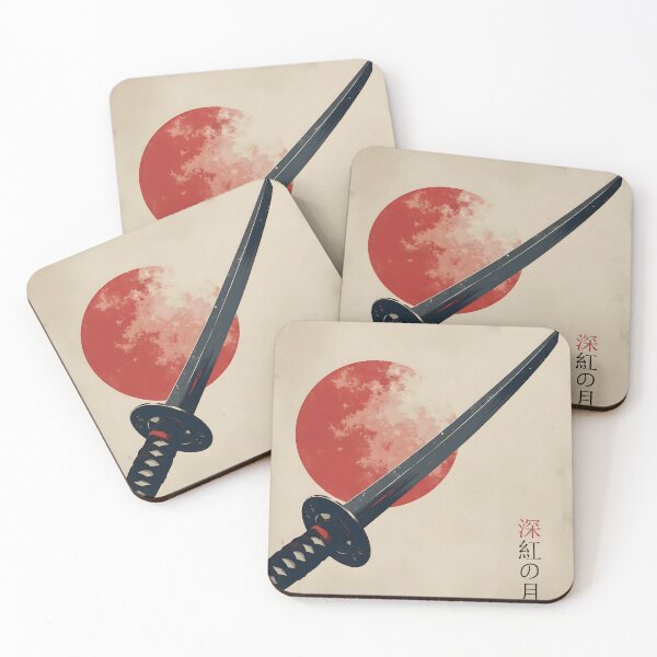 Item preview, Crimson Moon Black Katana Blade Artwork designed and sold by Iba.