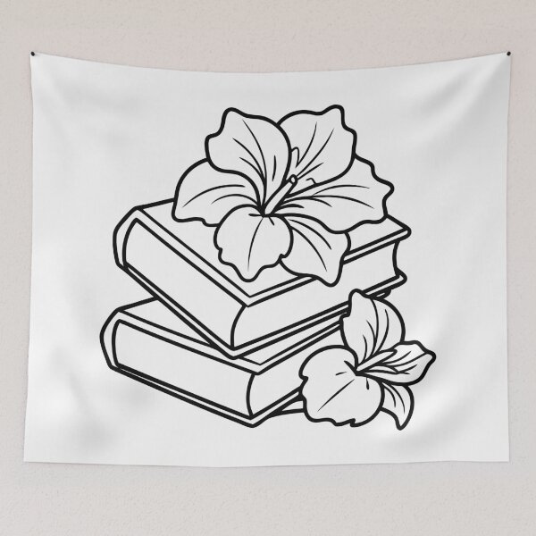 Item preview, I Love Books and Flowers  designed and sold by GraphicsClub.