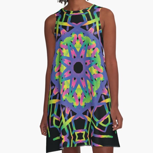 KALEIDOSCOPE PATTERN A-Line Dress
