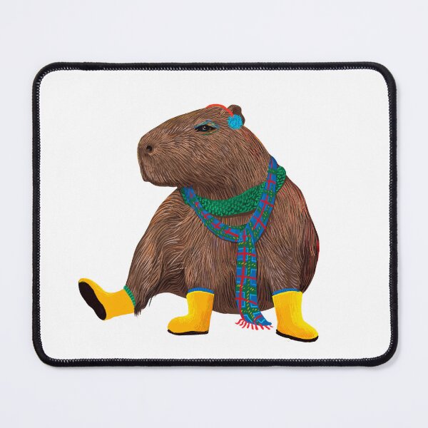 Item preview, Capybara in yellow rainboots designed and sold by Ekaterina Khozatskaya.