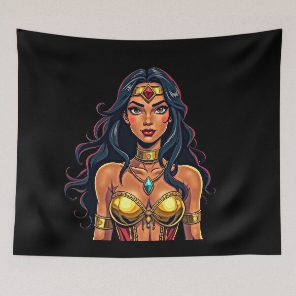 Item preview, Regal Warrior Princess with Golden Armor designed and sold by artwaves.