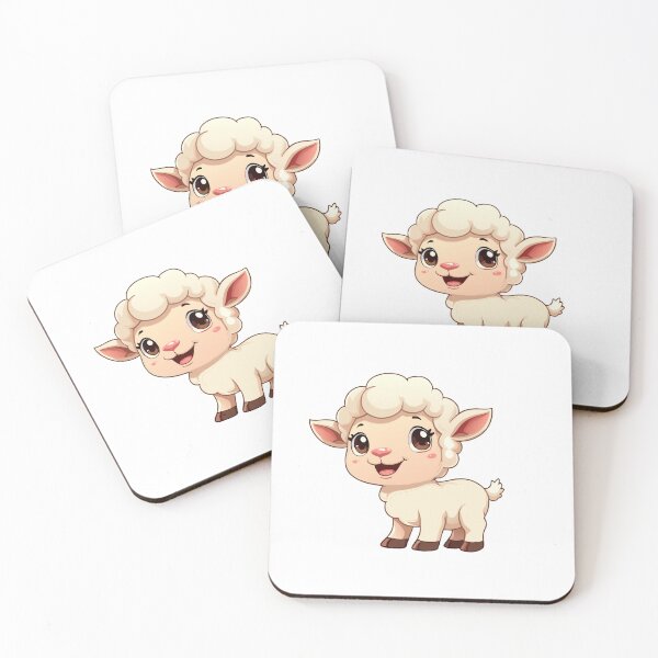 Item preview, Adorable Cartoon Lamb - Cute Farm Animal Illustration designed and sold by funartegy.