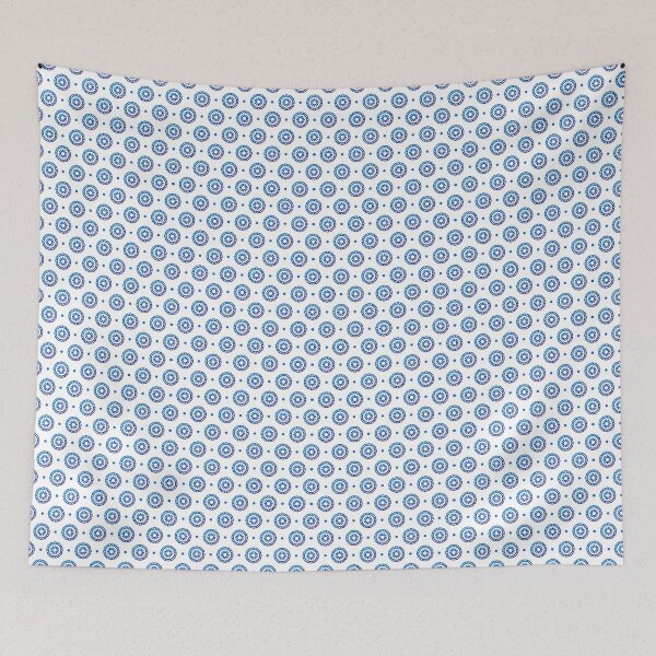 Item preview, Clean seamless neat pattern in blue polka dots and rings designed and sold by Andrey Prokopenko.