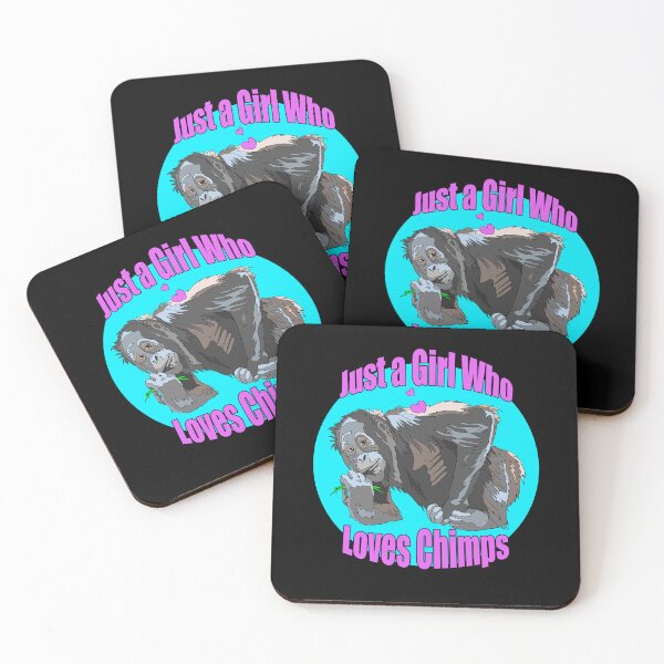 Item preview, Just a Girl who Loves Chimpanzees | Gift for Chimpanzee Lover designed and sold by Marian Murdoch.