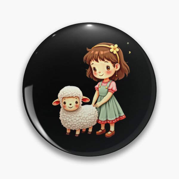Item preview, Girl with Cute Lamb designed and sold by artwaves.