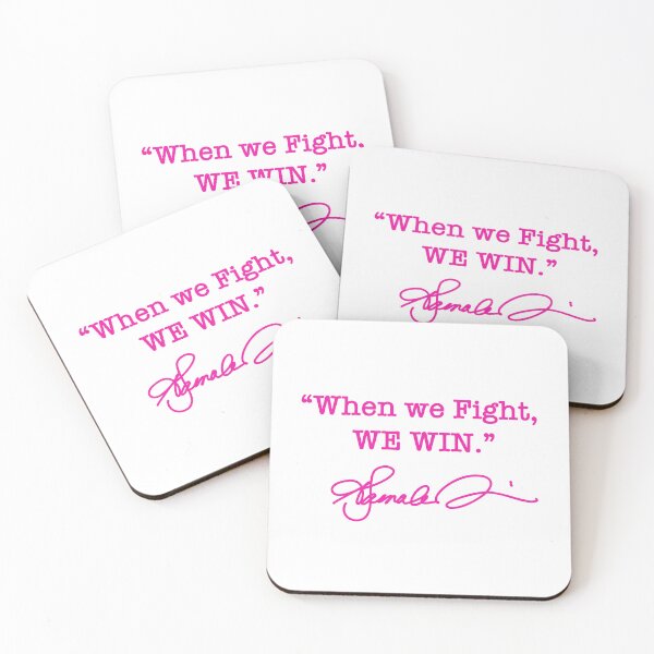 Item preview, When we Fight We win - Kamala Harris (signature Hot pink 2) designed and sold by Thelittlelord.