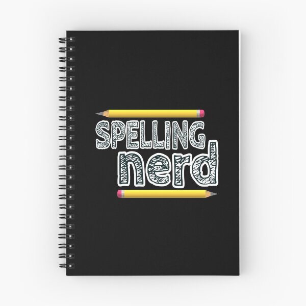 Item preview, Spelling Nerd. Funny Statement for Proud Proper Spelling Lovers. Yellow Pencils with Black Letters. (Black Background) designed and sold by ArtByLM.