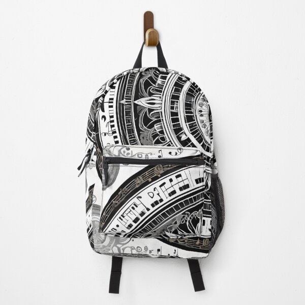 Item preview, Black and White Musical Mandala: Symphony of Flowers designed and sold by MandalasShops.