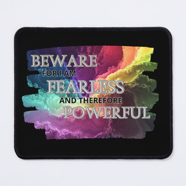 Item preview, Fearless & Powerful Motivational Quote Rainbow Colors Tee designed and sold by WitsandWonders.