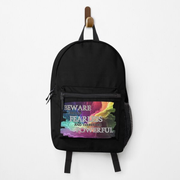 Item preview, Fearless & Powerful Motivational Quote Rainbow Colors Tee designed and sold by WitsandWonders.