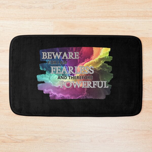 Item preview, Fearless & Powerful Motivational Quote Rainbow Colors Tee designed and sold by WitsandWonders.