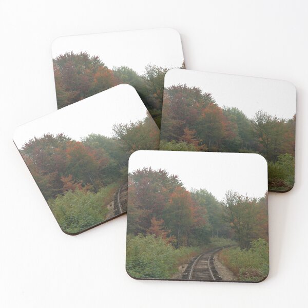 Item preview, Railroad tracks through Autumn woods. designed and sold by DesignsAndDocs.