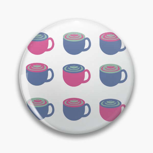Item preview, Blue Green and Pink Latte art pattern (matcha coffee and hot cocoa) designed and sold by alisonm47.
