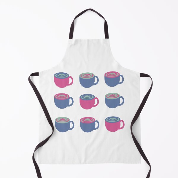 Item preview, Blue Green and Pink Latte art pattern (matcha coffee and hot cocoa) designed and sold by alisonm47.