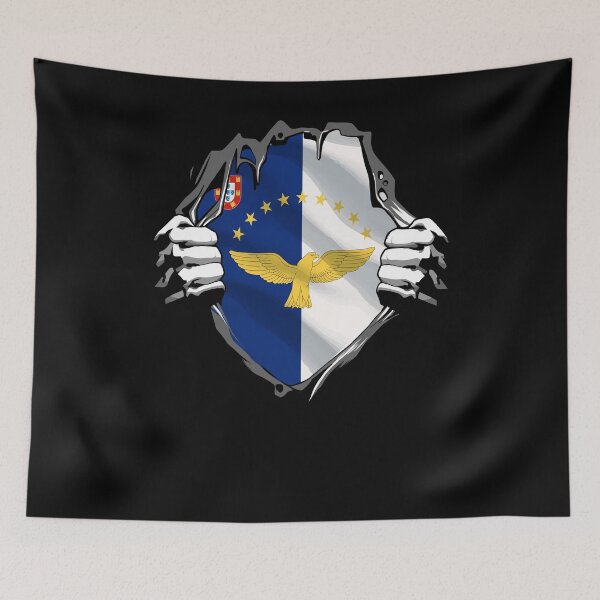 Item preview, Super Azores Patriotic Portuguese Roots Flag designed and sold by NUMAcreations.