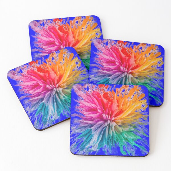 Item preview, Vibrant Rainbow Explosion | Dark Blue designed and sold by PinkGoddessLove.
