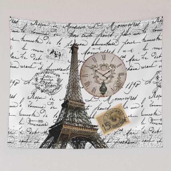 Item preview, FRENCH EIFFEL TOWER  VINTAGE LETTER IN THE POST  designed and sold by johnnyssandart.