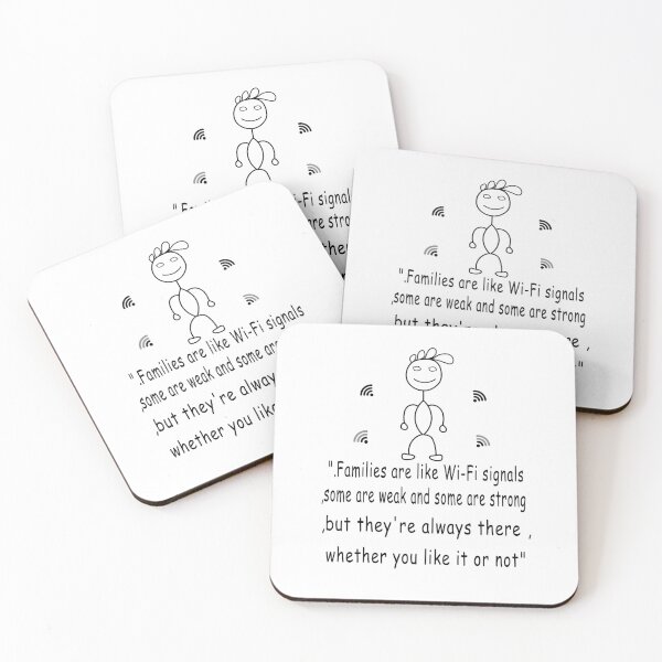 Item preview,  Families are like Wi-Fi - Humorous phrases about family designed and sold by Crazyartist555.