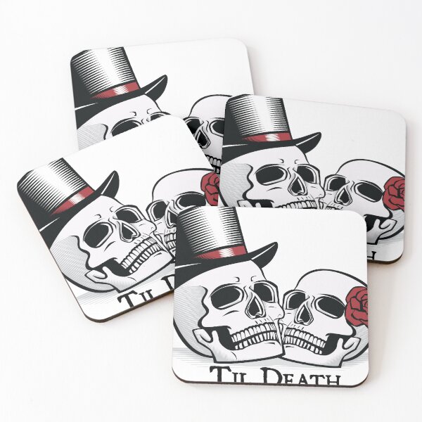 Item preview, Til Death Man and Wife Wedding Skulls designed and sold by Christopher Brock.