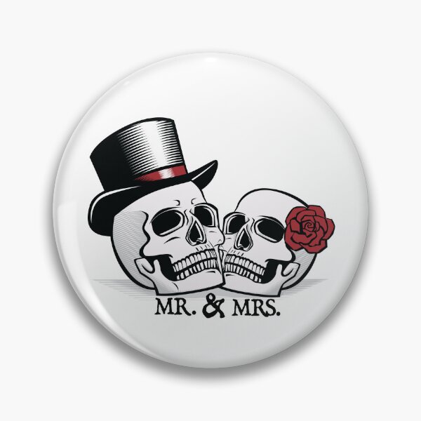Item preview, Mr. and Mrs. Wedding Skulls designed and sold by Christopher Brock.