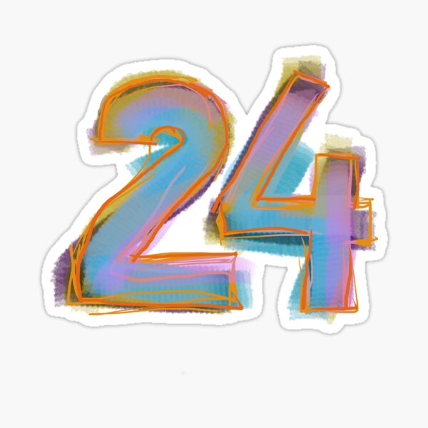 Item preview, 24 Twenty-Four Funny Gifts For Fans Of Numbers And Colorful Drawings designed and sold by ZIPsketch.