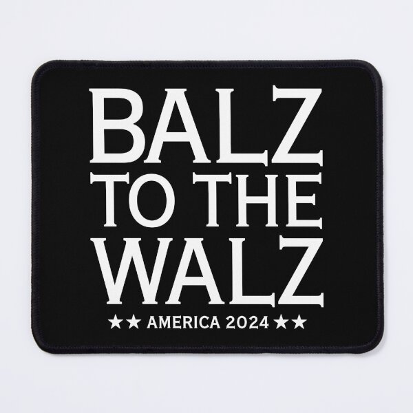Item preview, Balz to the Walz (white on black) designed and sold by Thelittlelord.