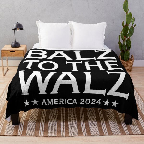 Item preview, Balz to the Walz (white on black) designed and sold by Thelittlelord.