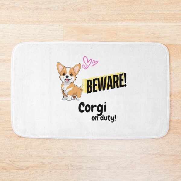 Item preview, Cute and Funny Corgi Dog Pet Beware Corgi on Duty designed and sold by FreeStyleTrend.