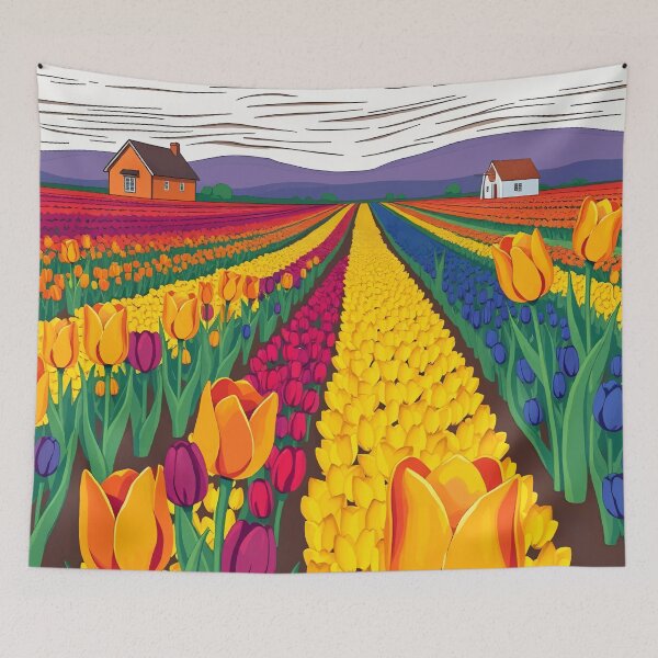 Item preview, Dutch Tulip Fields in Bloom designed and sold by WildlifeInc.