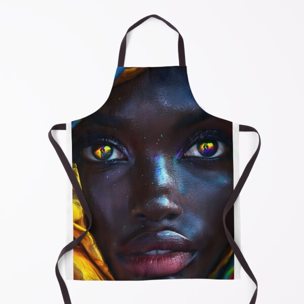 Item preview, Vibrant portrait of person with rainbow-colored eyes. designed and sold by Artessie.