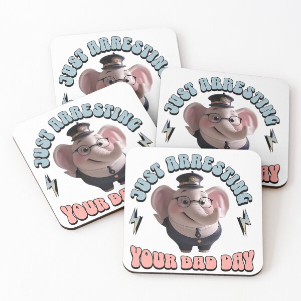 Item preview, Elephant Police: Bad Days Wanted!, Bad Days? We've Got You Covered! designed and sold by Touched by  Starlight.