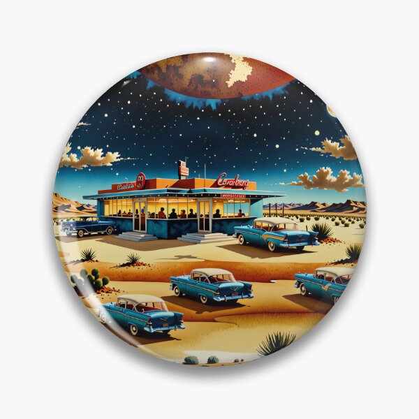 Item preview, Neon Retro Diner: A Taste of Nostalgia in the Desert designed and sold by PanoramaPrints.