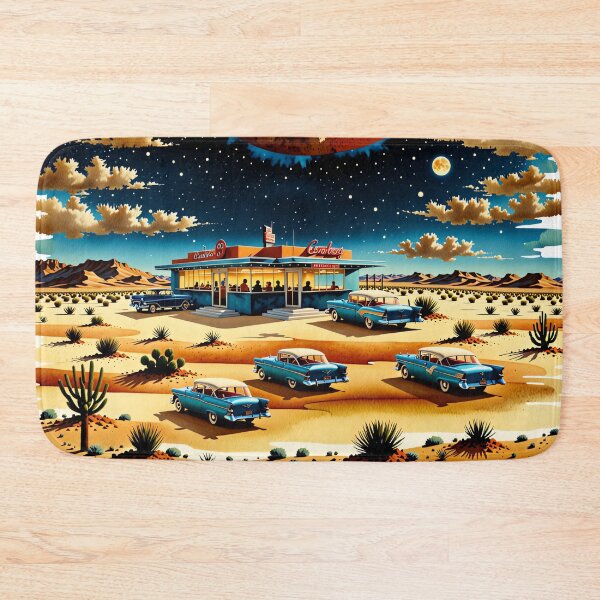 Item preview, Neon Retro Diner: A Taste of Nostalgia in the Desert designed and sold by PanoramaPrints.