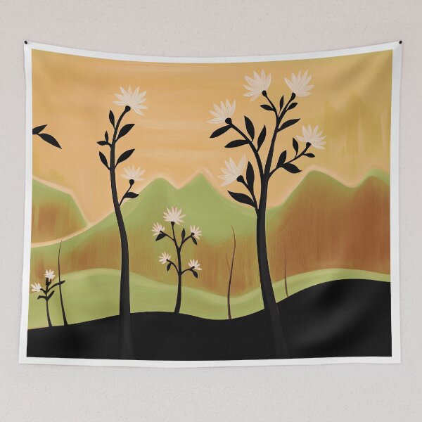 Item preview, Mountains in Spring Retro Vintage Graphic designed and sold by MaryFiore.