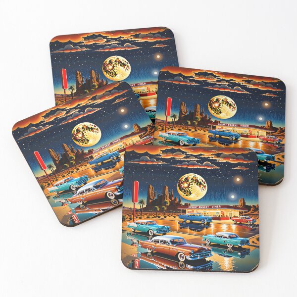 Item preview, Starlit Retro Bistro: A Blend of Nostalgic and Futuristic Cuisine designed and sold by PanoramaPrints.