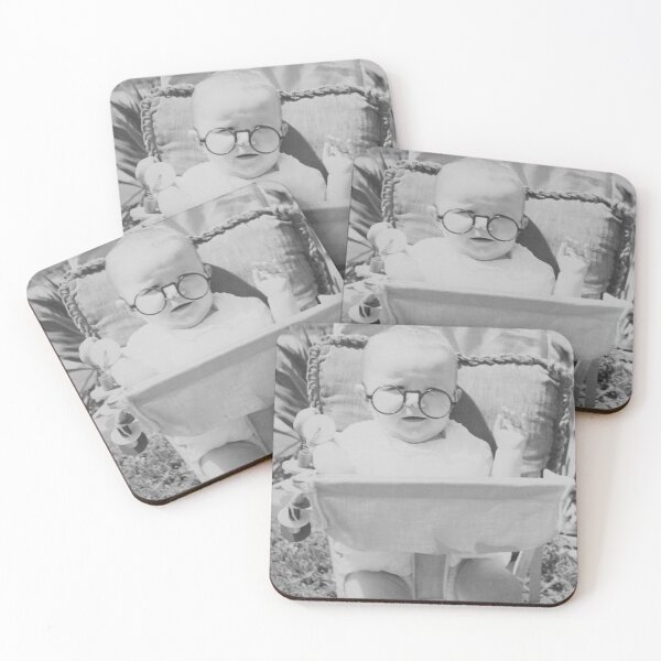 Item preview, Cute baby wearing oversized glasses designed and sold by JohnJAustin.