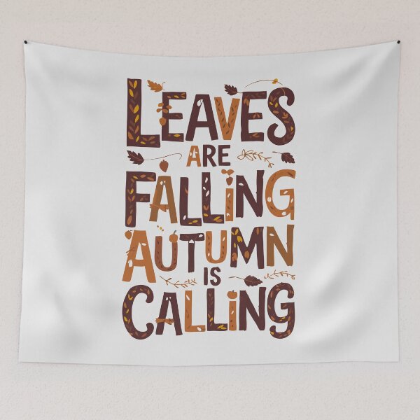 Item preview, Sticker T-Shirt Design Trending: Leaves are Falling, Autumn is Calling designed and sold by ForeverPrintsOK.